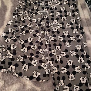Lularoe TC Disney leggings gray with black and white Mickey Mouse